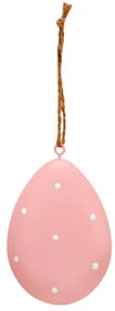 Függő fém tojás PASTEL EGG - több színben Termék színe: Rózsaszín