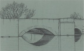 Flizelin tapéta falra Prémium ívhíd 416x254 ragasztó