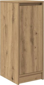 vidaXL kézműves tölgy színű szerelt fa cipősszekrény 29,5x34x76 cm