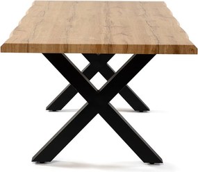 Étkezőasztal tölgyfa dekorral 90x160 cm Kora – Bonami Essentials