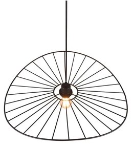 Matt fekete függőlámpa ø 60 cm Chapeau – Trio