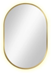 Baltica Design Tiny Border Pastille tükör 40x90 cm ovális világítással arany 5904107904801