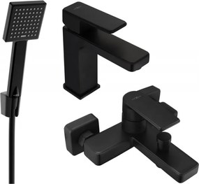 Mexen Mino R45 fürdőkád készlet, fekete - 72403R45-70