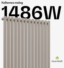 Blumfeldt Delgado radiátor | Modern dizájn | 60 x 180 cm | 1486 W | Középső csatlakozás