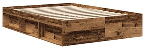 antik fa szerelt fa ágykeret matrac nélkül 120x190 cm