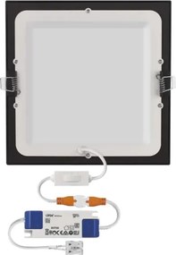 LED süllyesztett lámpa NEXXO LED/18W/230V 3000/3500/4000K fekete 22,5 x 22,5 cm