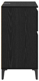 Széf fiókkal Fekete tölgy 60 x 35 x 70 cm Műszaki fa és vas