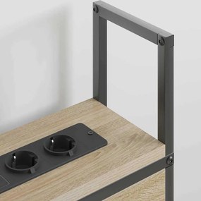 Tárolós Fejtámla Töltő Állomással sonoma tölgy 150 cm Faanyag