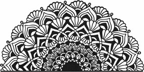 Modern, félig fából készült mandala falra | MENSIS