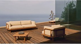 Teakfa kerti dohányzóasztal 70x70 cm Turqueta – Kave Home