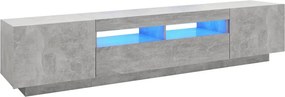 vidaXL betonszürke TV-szekrény LED-lámpákkal 200 x 35 x 40 cm