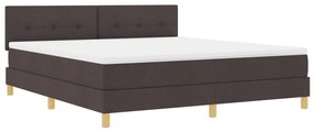 Boxspring ágy matraccal sötétbarna 180x200 cm szövet