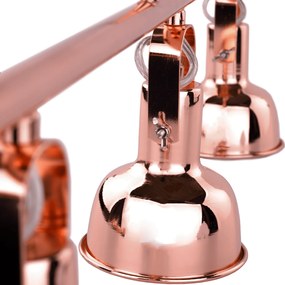 Függőlámpa retro stílusban, fém, rose gold, AVIER TYP 4