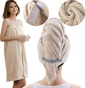 Mikroszálas Fürdőlepedő Szett 140x85 CM Hajturbán 60x100 CM