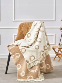 Pamut takaró akril 150x200 Szappanbuborék bézs krémszínű pléd Sg