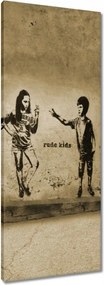 Vászonkép 40x100 Banksy Pajkos gyerekek