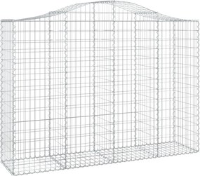 vidaXL íves horganyzott vas gabion kosár 200x50x140/160 cm