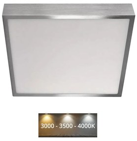 EMOS LED Mennyezeti lámpa LED/28,5W/230V 3000/3500/4000K 30x30 cm króm ZM6253