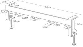 Matt fekete állítható acél akasztó Tower – YAMAZAKI