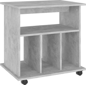 vidaXL betonszürke szerelt fa kerekes szekrény 60 x 45 x 60 cm