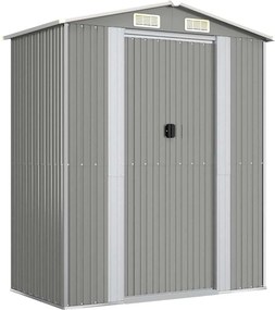 vidaXL világosszürke horganyzott acél kerti fészer 192x108x223 cm