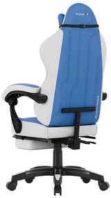 Gamer szék space 3.7 lábtartóval kék.
