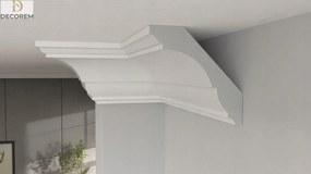Mennyezeti díszléc DLP47 6cm x 6cm párkány stukkóXPS Decorem