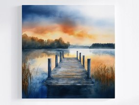 Poszter Tåjkép Tó Móló Nyugat 40x40