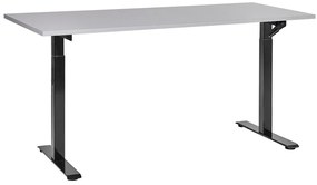 Fekete és szürke manuálisan állítható íróasztal 160 x 72 cm DESTINES Beliani