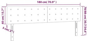 sötétzöld bársony LED-es fejtámla 180x5x78/88 cm