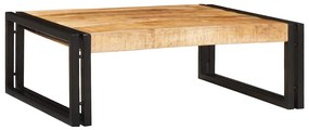 Fürdőszobai polc polcokkal 65 x 50 x 23 cm Tömör mangófa és vas
