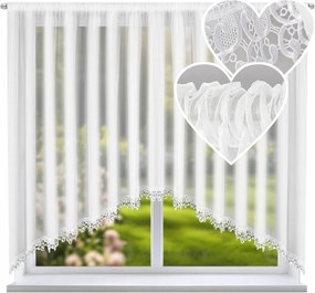 Fehér íves fátyolfüggöny gipiurával 400x150 cm – Elegancia és Stílus Lg 15