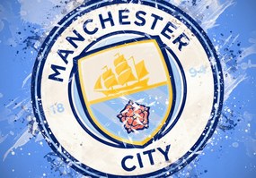 Poszter, Manchester City Fc, Football Club, Anglia, Premier League,