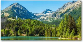 Fotó üvegkép Tó a hegyekben 140x70