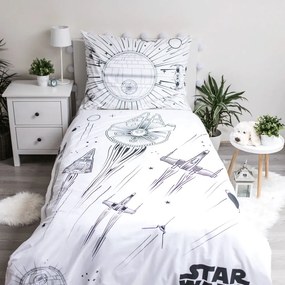 Egyszemélyes pamut gyerek ágyneműhuzat világító hatással 140x200 cm Star Wars – Jerry Fabrics