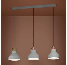 Eglo 390227 - Csillár zsinóron ESTEPONA 3xE27/40W/230V szürke