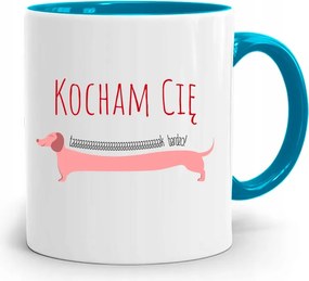 Kék Bögre Valentin Napra Szeretlek Ajándék nyomott mintával