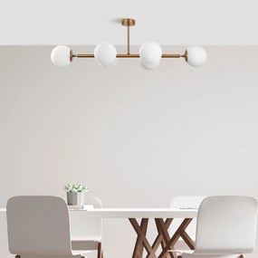 Fazli 10501 vintage fém és üveg függőlámpa, 110 x 40 cm, 6 izzós