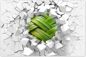 Poszterek 60x40 Zöld fonott Zöld rattan fonott lemez