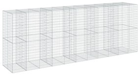 horganyzott vas gabion kosár fedéllel 550 x 100 x 200 cm
