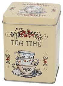 Fémdoboz 88x88x113mm,200g Tea Time