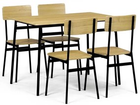 Étkezőszett 4 székkel, 110×70×76 cm, Vad Tölgy. AUT-O2155 OAK