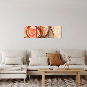 Kép - Absztrakt rózsaszín rózsaszín fehér háttérrel (órával) (90x30 cm)