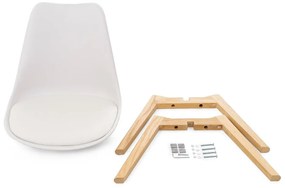 Retro 2 db fehér szék bükkfa lábakkal - Bonami Essentials