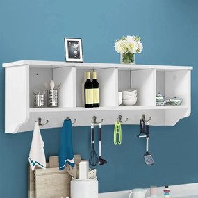 Falra szerelhető fogas tárolórekeszekkel