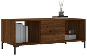 barna tölgyszínű szerelt fa dohányzóasztal 102 x 50 x 40 cm
