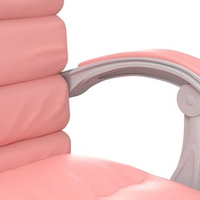 vidaXL rózsaszín műbőr dönthető irodai masszázsszék