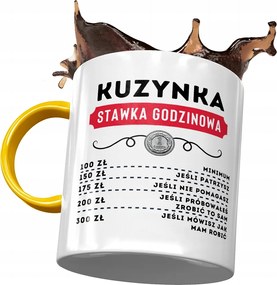 Sárga Bögre Unokatestvérnek Születésnapra Ajándék Nyomtatott Fotóval