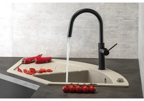 Sapho - Mosogatócsap kihúzható permetezővel FLAWO matt fekete