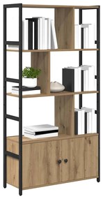 Könyvespolc kézműves tölgy 80 x 30 x 155.5 cm Faanyag